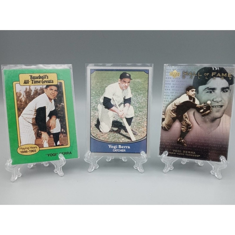 Yogi Berra, Yankees, Mets, Baseball Card Lot